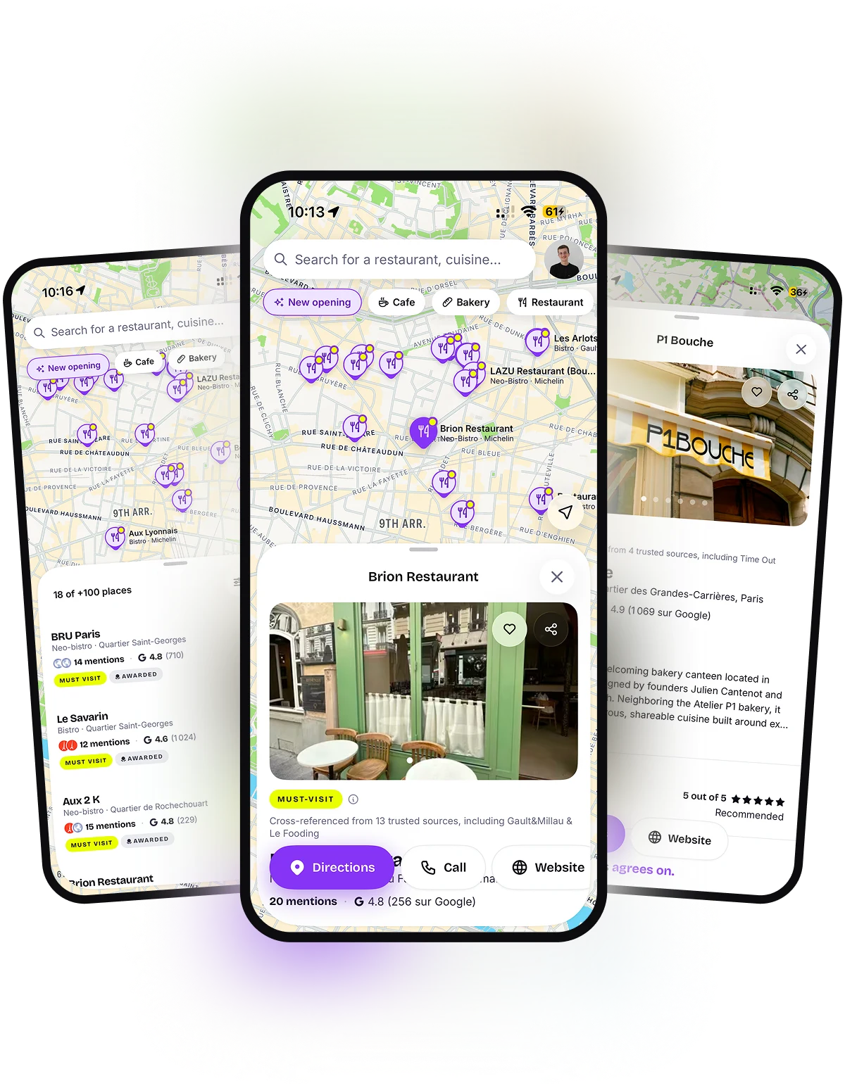L'application Gatto présentant les meilleures adresses de Paris